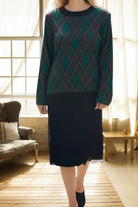 Ladies Green Printed Jersey Dress - StylePhase SA