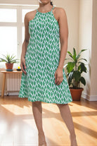 Ladies Green Printed Slip Dress - StylePhase SA