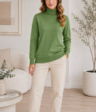 Ladies Green Rib Polo Neck Jersey - StylePhase SA