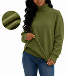 Ladies Green Rib Polo Neck Jersey - StylePhase SA