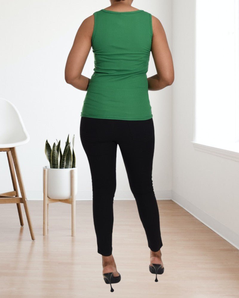 Ladies Green Rib Vest - StylePhase SA