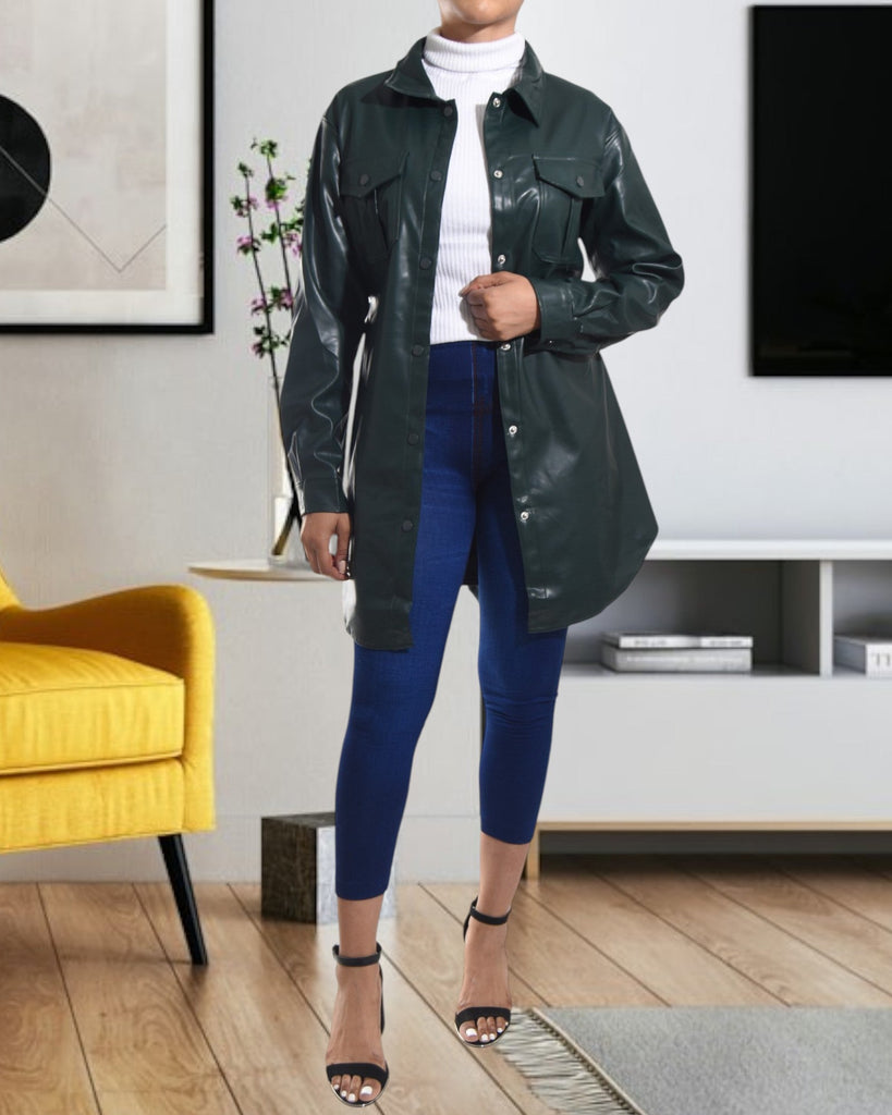 Ladies Green Shirt Dress - StylePhase SA