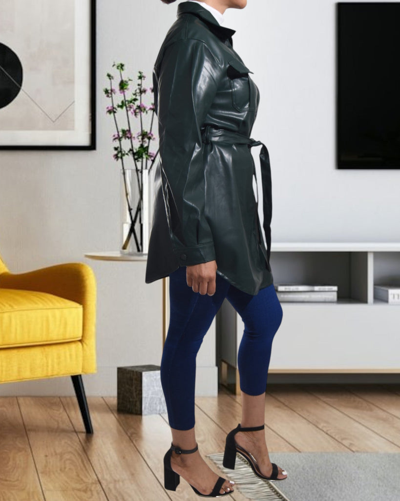Ladies Green Shirt Dress - StylePhase SA