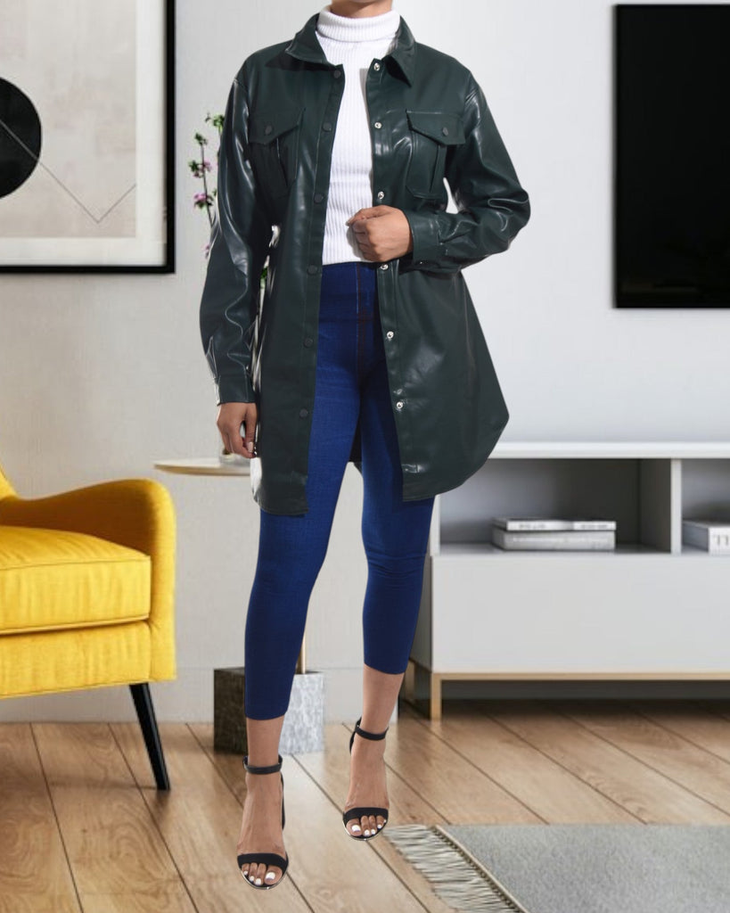 Ladies Green Shirt Dress - StylePhase SA