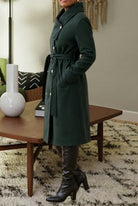 Ladies Green Side Collar Coat - StylePhase SA