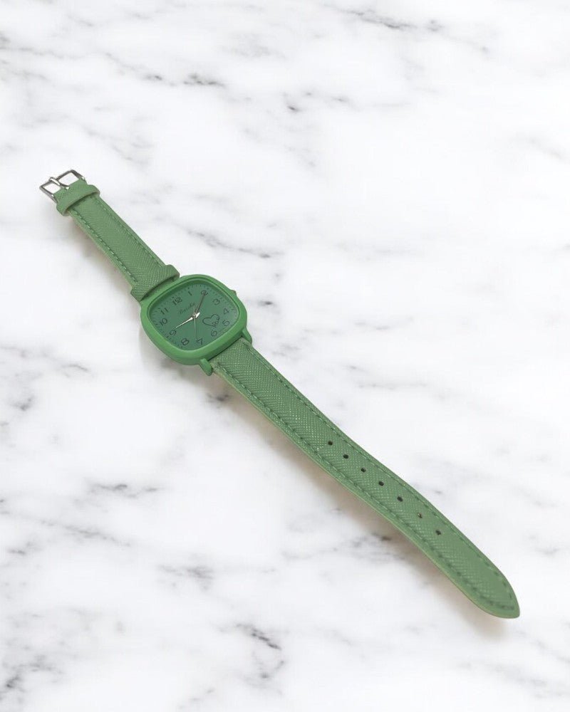 Ladies Green Square Face Strap Watch - StylePhase SA