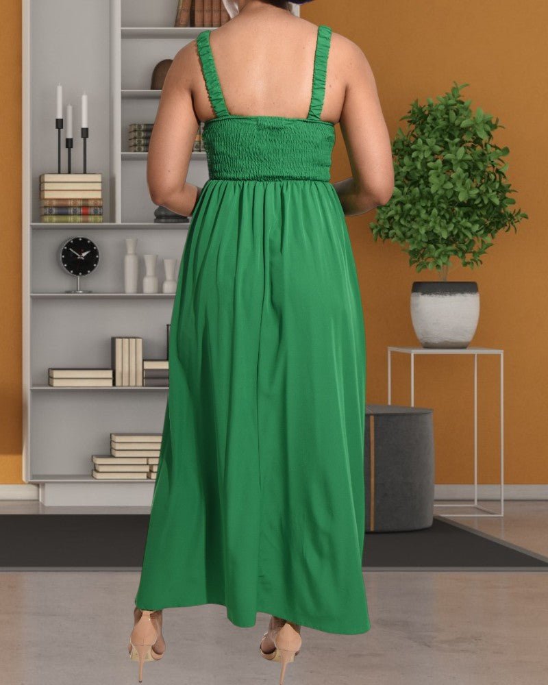 Ladies Green Strappy Maxi Dress - StylePhase SA