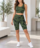 Ladies Green Tie Dye Active Wear Set - StylePhase SA