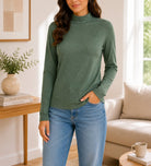 Ladies Green Turtle Neck Top - StylePhase SA