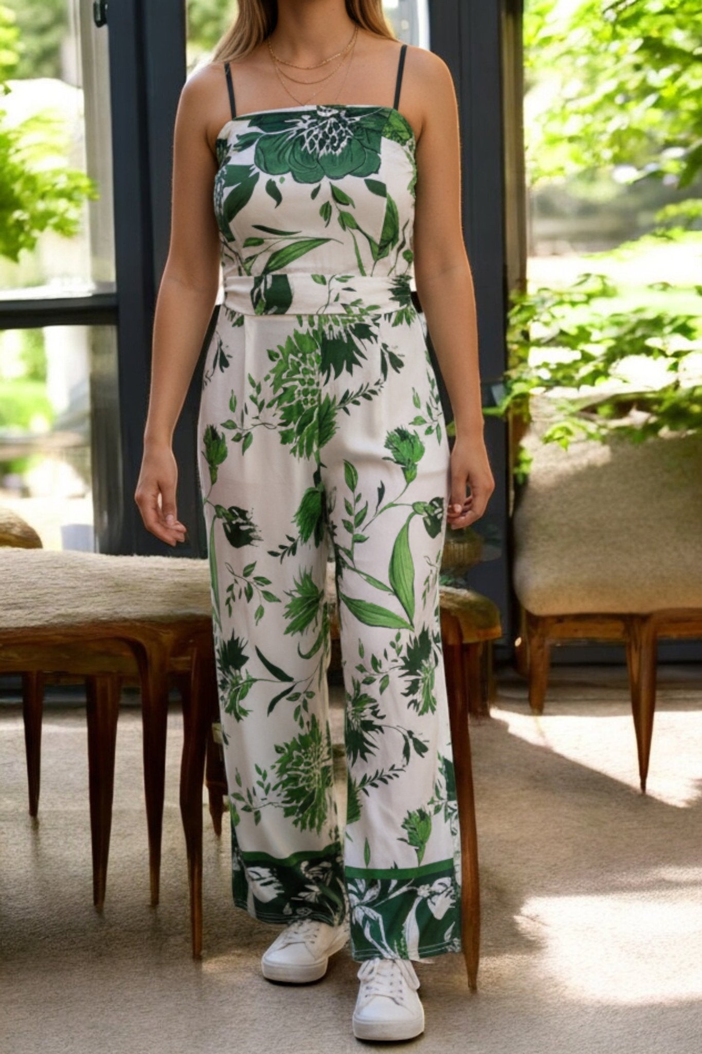 Ladies Green Wide Leg Jumpsuit - StylePhase SA
