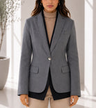 Ladies Grey And Black Lined Blazer - StylePhase SA