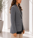 Ladies Grey And Black Lined Blazer - StylePhase SA