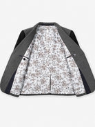 Ladies Grey And Black Slim Fit Blazer Coat - StylePhase SA