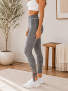 Ladies Grey Ankle Tie Activewear Leggings - StylePhase SA