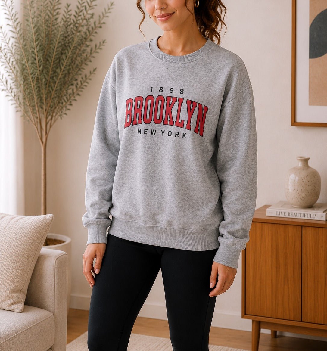 Ladies Grey Brooklyn Fleece Sweater - StylePhase SA