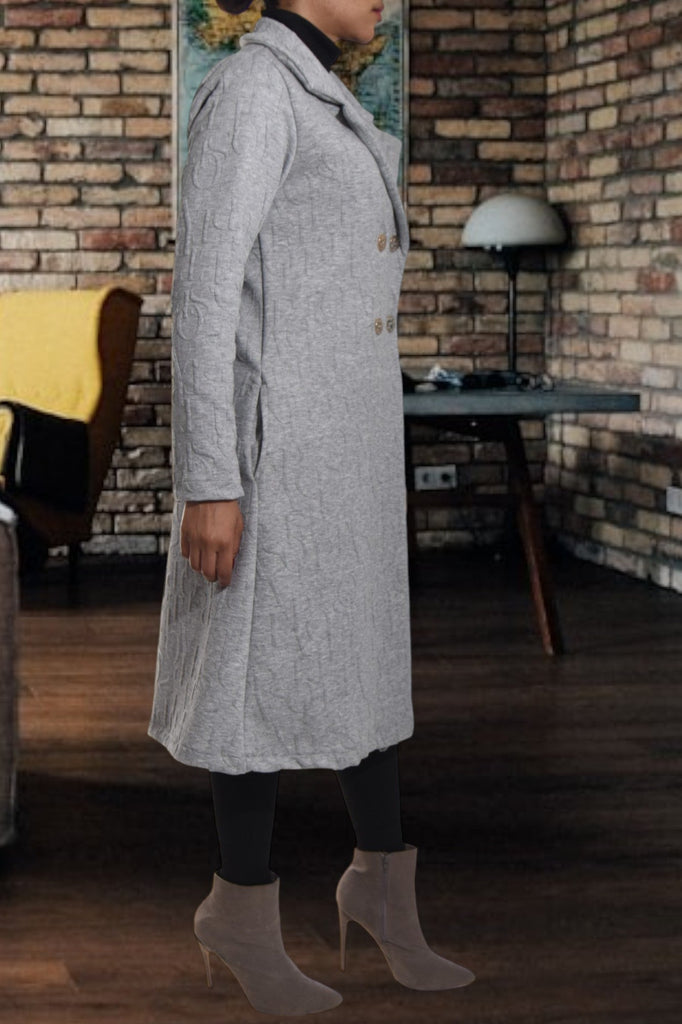 Ladies Grey Double Breast Coat - StylePhase SA