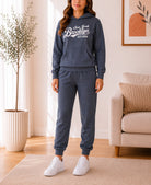Ladies Grey Fleece Hoody Tracksuit Set - Brooklyn - StylePhase SA