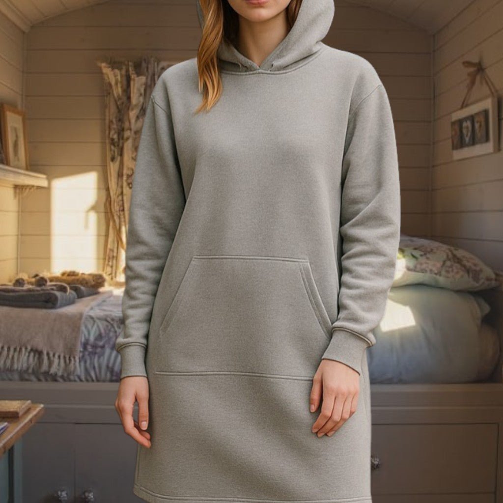 Ladies Grey Fleece Sleep Shirt - StylePhase SA