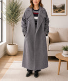 Ladies Grey Heavy Weight Grey Melton Coat - StylePhase SA