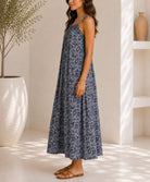 Ladies Grey Paisley Pocket Maxi Dress - StylePhase SA