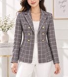 Ladies Grey Plaid Blazer - StylePhase SA