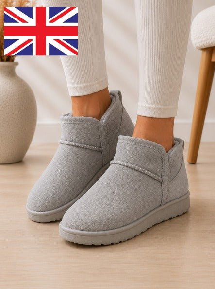 Ladies Grey Platform Boots - StylePhase SA