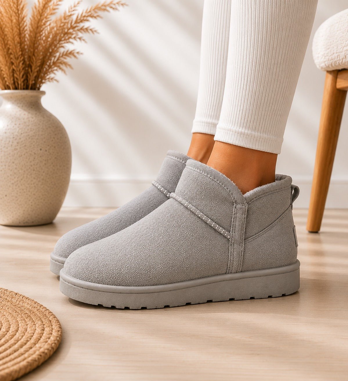 Ladies Grey Platform Boots - StylePhase SA