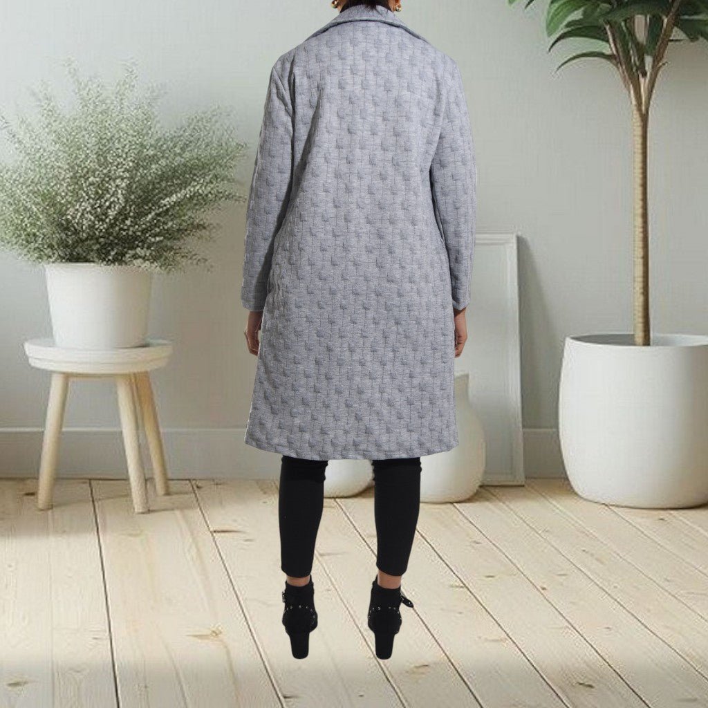 Ladies Grey Pocket Open Coat - StylePhase SA