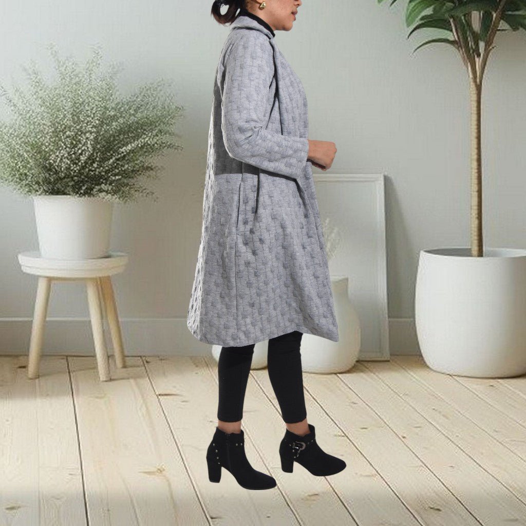 Ladies Grey Pocket Open Coat - StylePhase SA