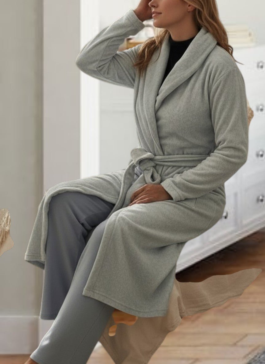 Ladies Grey Polar Fleece Gown - StylePhase SA
