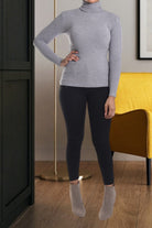 Ladies Grey Polo Neck Jersey - StylePhase SA