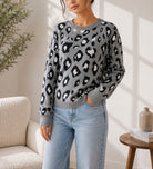 Ladies Grey Printed Sweater - New Feeling - StylePhase SA