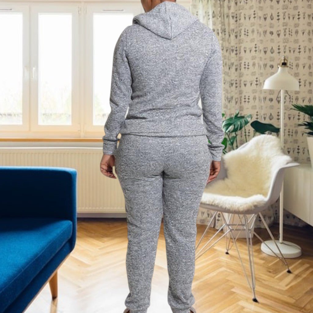Ladies Grey Printed Tracksuit Set - StylePhase SA