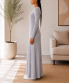 Ladies Grey Ribbed Knit Maxi Dress - StylePhase SA