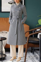 Ladies Grey Side Collar Coat - StylePhase SA