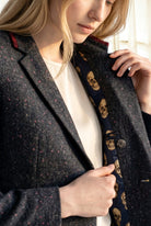 Ladies Grey Spotted Slim Fit Blazer Coat - StylePhase SA