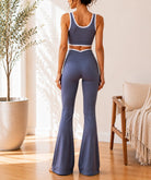 Ladies Grey Wide Leg Two-Piece Activewear Set - StylePhase SA
