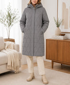 Ladies Grey Zip Puffer Jacket - StylePhase SA