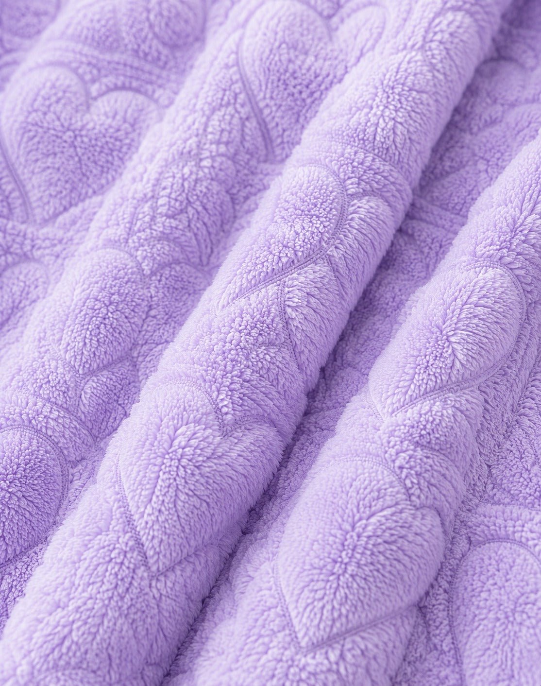 Ladies Heart plush PJ Set - Lilac - StylePhase SA