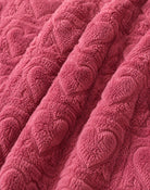 Ladies Heart plush PJ Set - Maroon - StylePhase SA