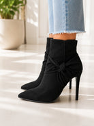 Ladies Karolina Black Detail Stiletto Heel Ankle Boots - StylePhase SA