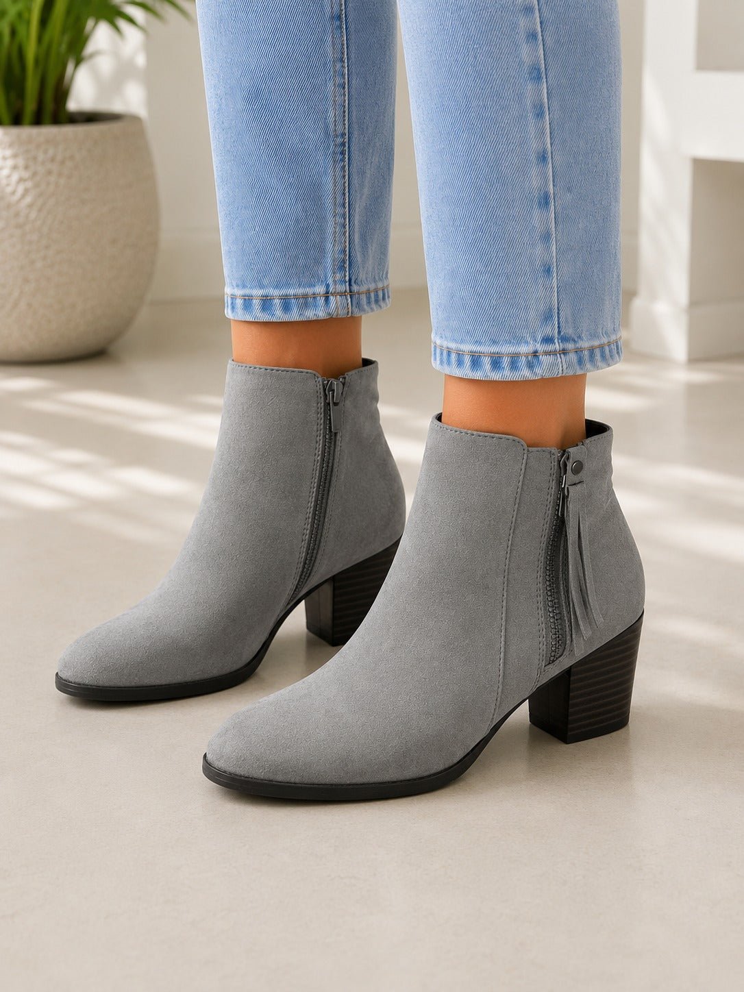 Ladies Katanya Grey Boots - StylePhase SA