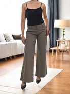 Ladies Khaki Bootleg Jeans - StylePhase SA