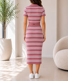 Ladies Knit Mink And White Co-Ord Set - StylePhase SA