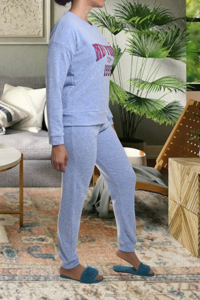Ladies Knit Printed Pyjama Set - New York - StylePhase SA