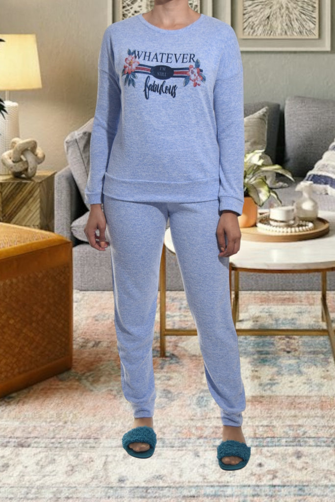Ladies Knit Printed Pyjama Set - Whatever - StylePhase SA
