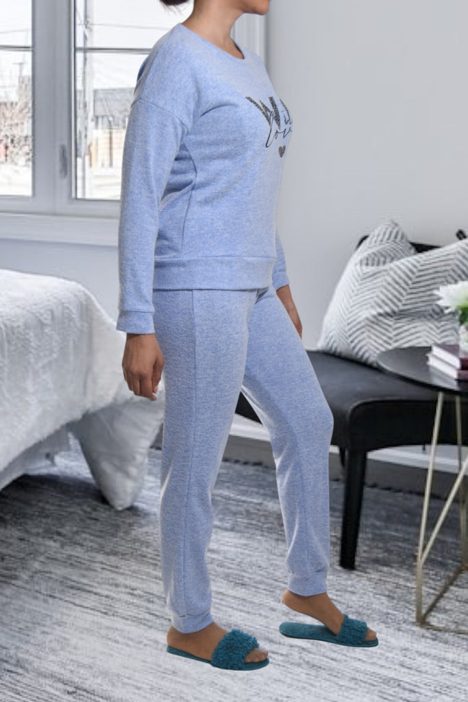 Ladies Knit Printed Pyjama Set - Wild Love - StylePhase SA