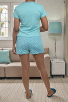 Ladies Knit Shorty Pj Set - Cherry - StylePhase SA