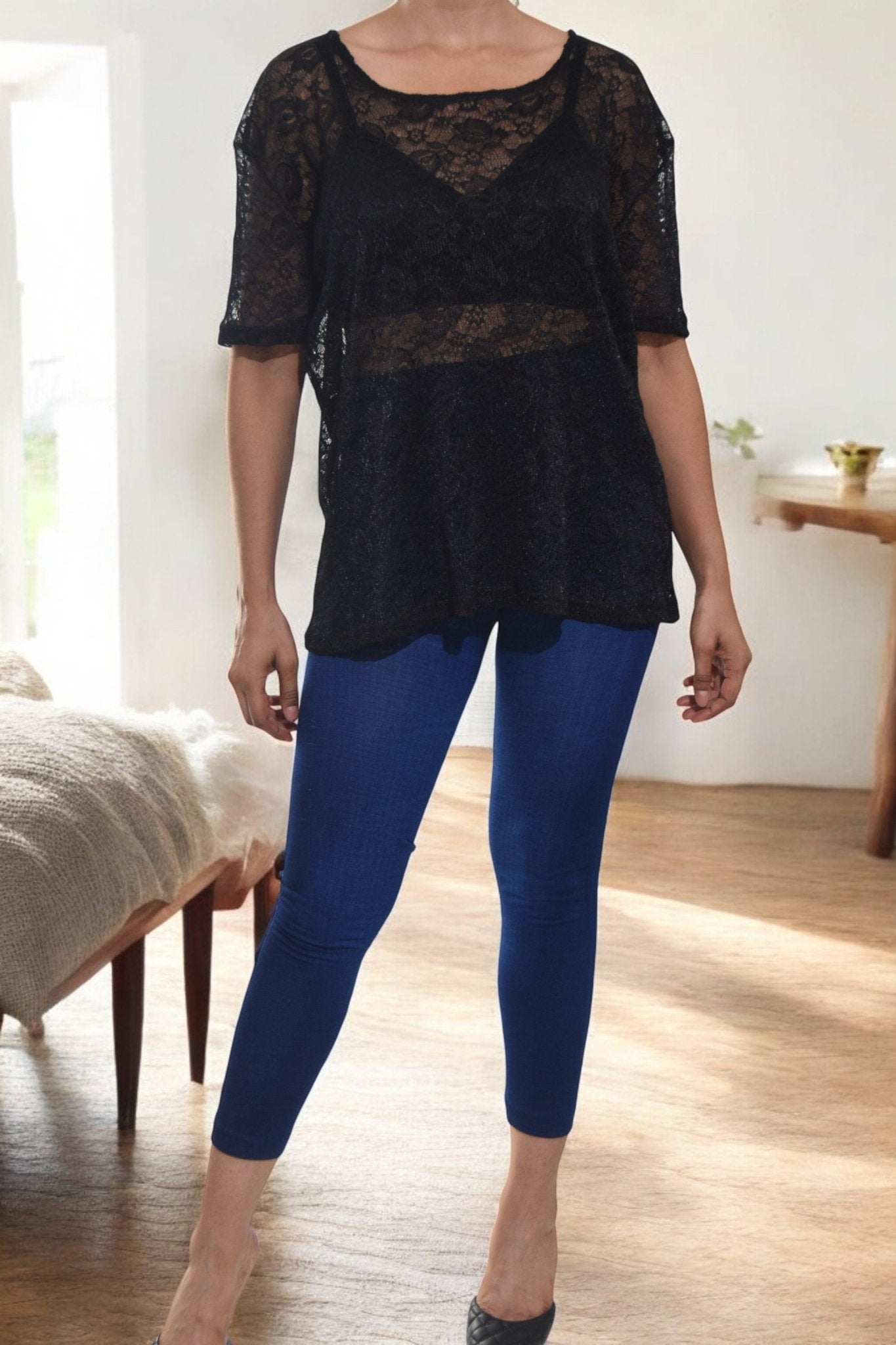Ladies Laced Black Top - StylePhase SA
