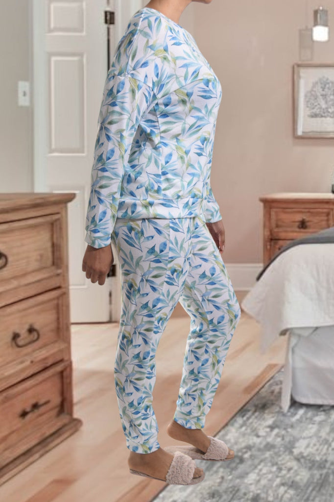 Ladies Leaf Print Pj Set - StylePhase SA